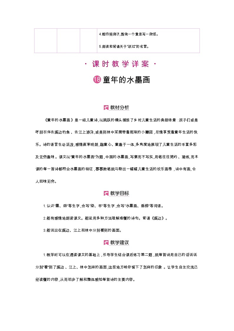 人教部编版三年级下册第六单元—第十八课《童年的水墨画》【PPT+教案】03