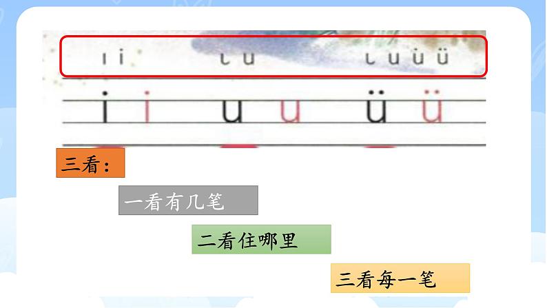一上 汉语拼音 iuü yw 课件第7页