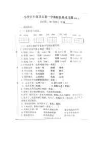 山东省青岛市西海岸新区2022-2023学年六年级上学期期中语文试题