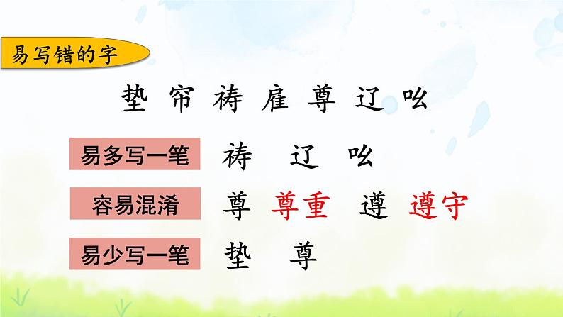 小学语文人教部编版(五四制)五年级下册 第七单元复习 课件03
