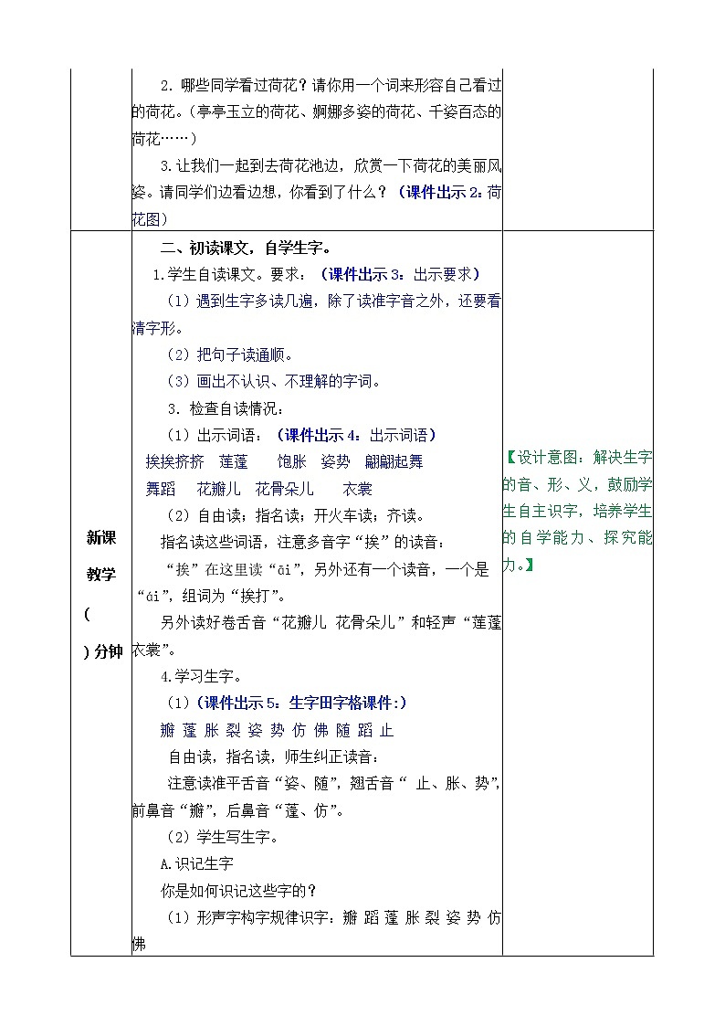 统编版3下语文 3《荷花》课件+教案+练习+素材02