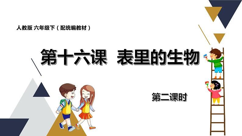 人教版六年级下册第五单元——第十六课《表里的生物》【PPT+教案】01