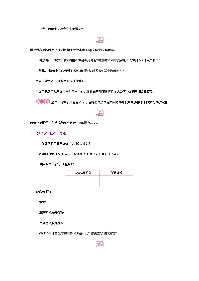 人教版六年级下册第二单元——口语交际《同读一本书》【PPT+教案】03