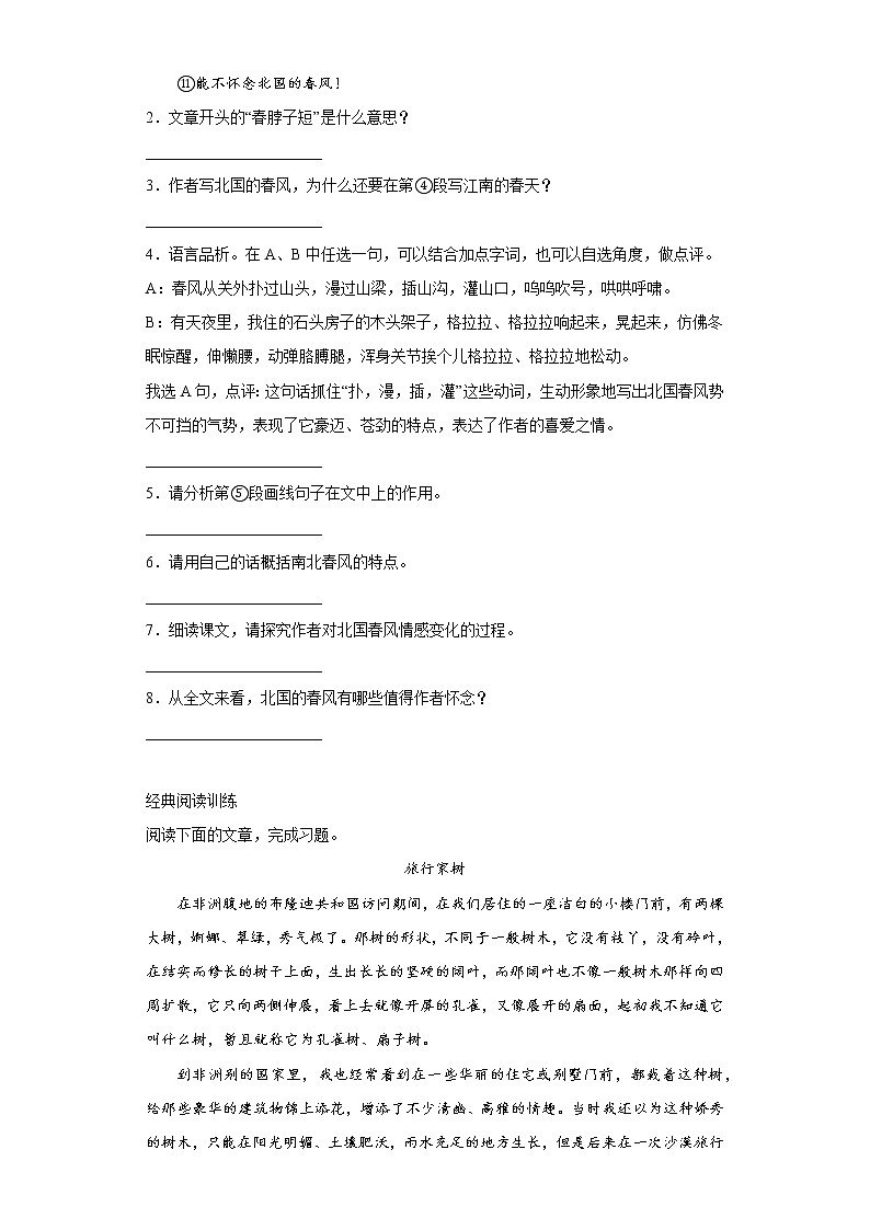 部编版五年级语文阅读专项训练4:状物类文章03