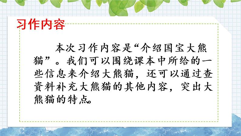 新部编版小学语文三年级下册:习作:国宝大熊猫课件第3页