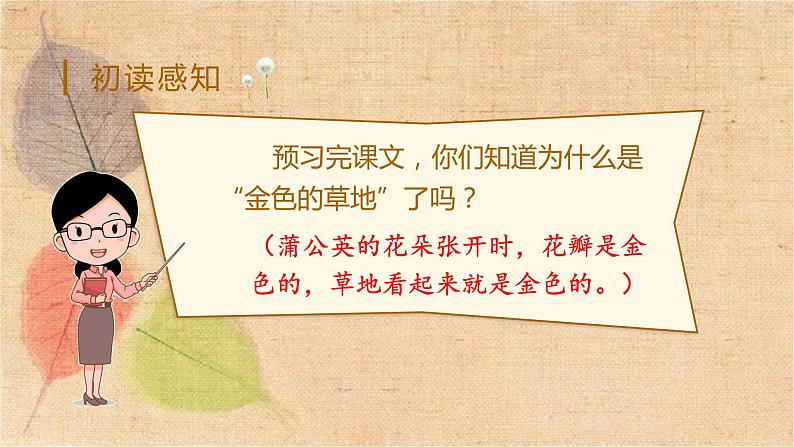 部编版语文三年级上册 16.金色的草地 课件第6页