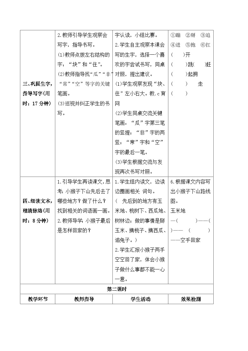 17 小猴子下山 课件+教案教学反思+导学案+课堂实录+素材03