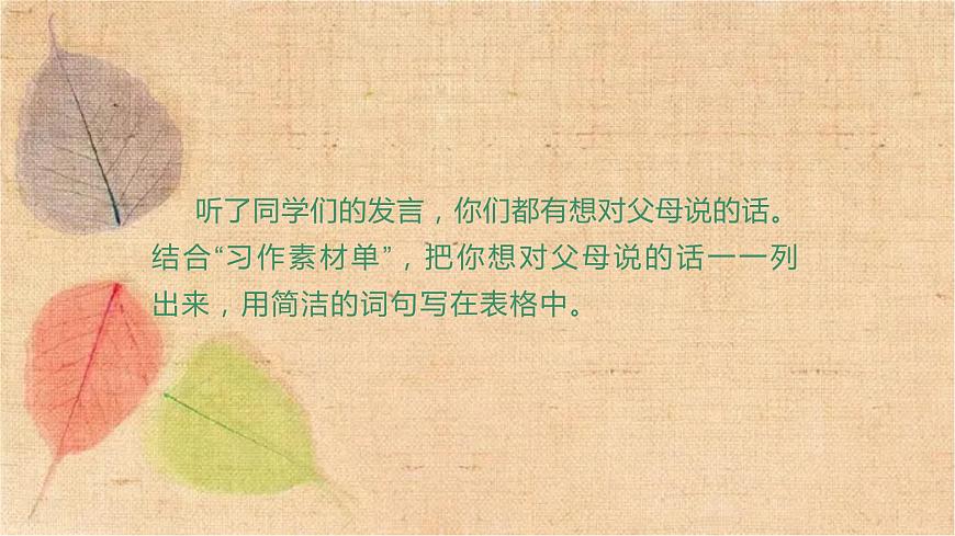 部編版語文五年級上冊 習(xí)作六  我想對您說 課件第4頁
