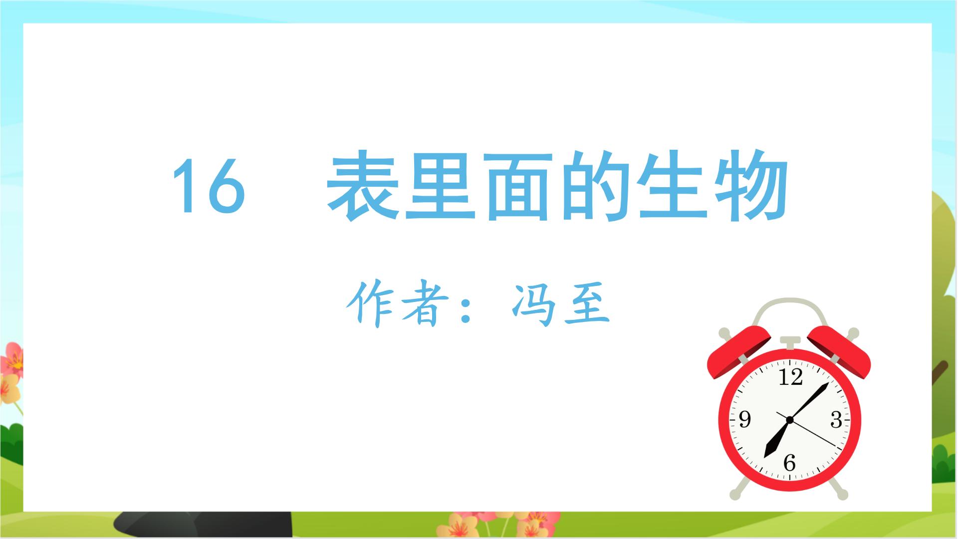 小学语文人教部编版六年级下册15 表里的生物评优课教学ppt课件