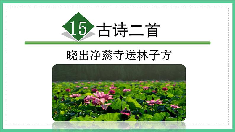 第15课《古诗二首——晓出净慈寺送林子方》(课件)部编版语文二年级下册第1页