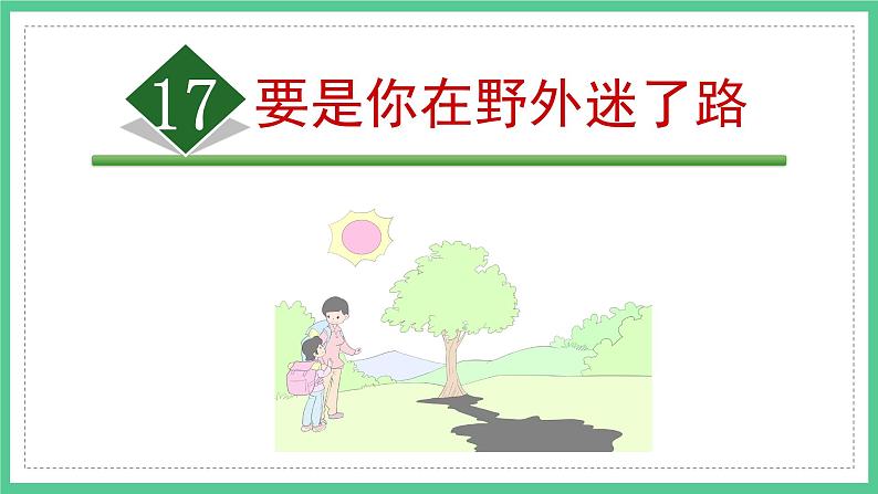 第17课《要是你在野外迷了路》(课件)部编版语文二年级下册第1页