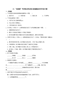 小学语文人教部编版四年级下册23 “诺曼底”号遇难记巩固练习