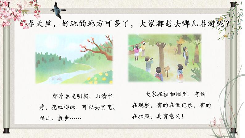 部编版语文三年级下册 第一单元 《口语交际:春游去哪儿玩》课件第4页