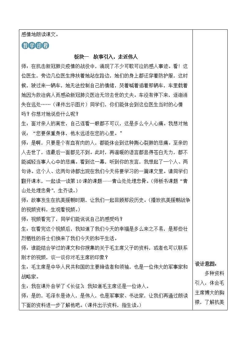 【人教部编版】五年级下册语文 10 青山处处埋忠骨(课件+教案)02