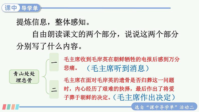【人教部编版】五年级下册语文 10 青山处处埋忠骨(课件+教案)08