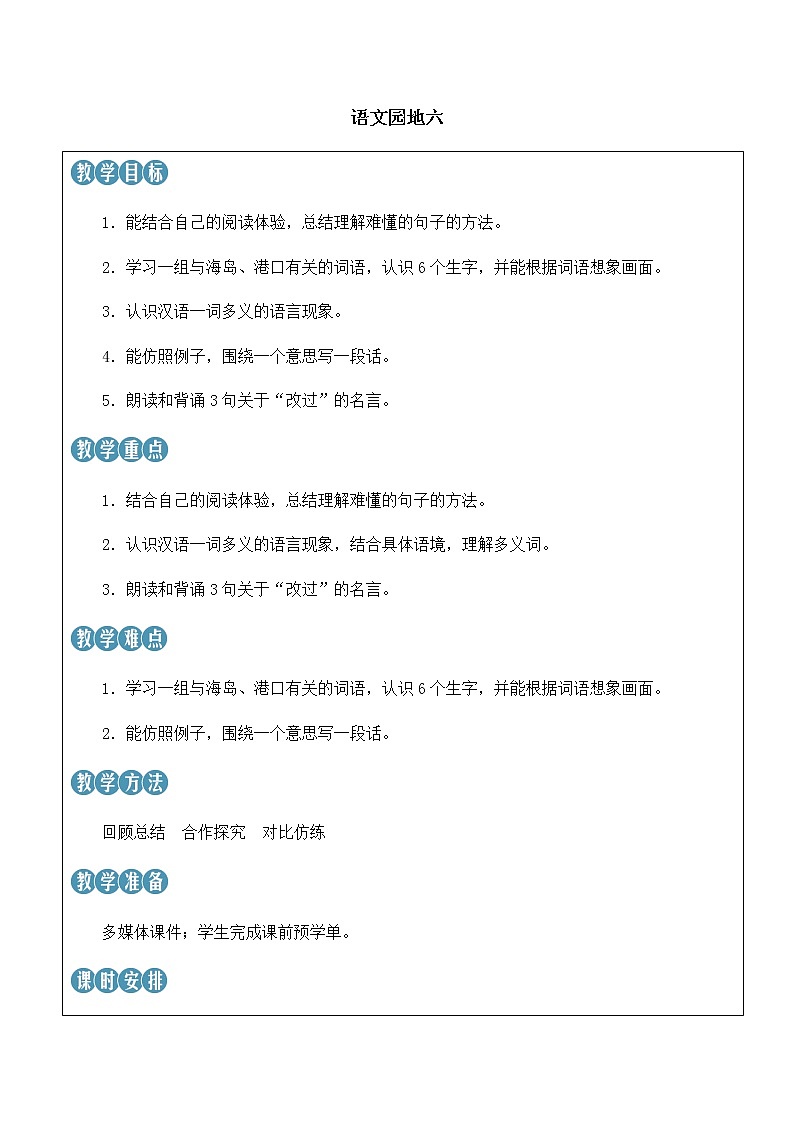 语文园地六第1页