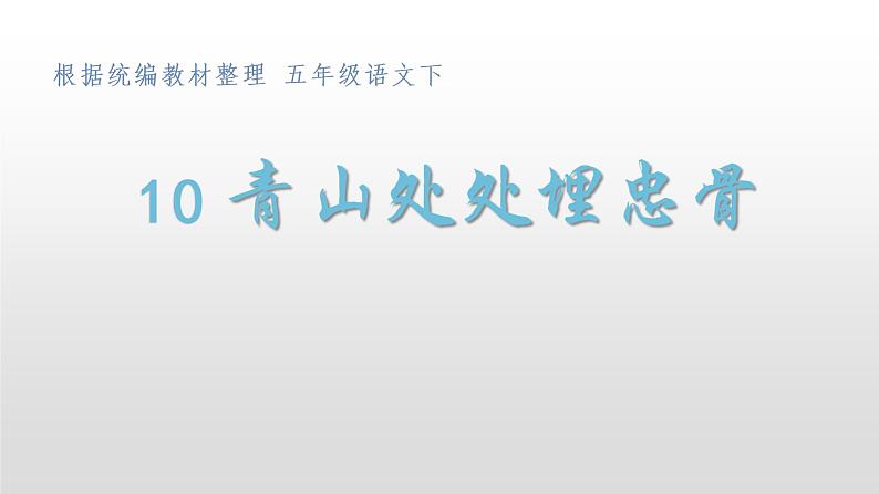 部编版五年级下册语文(教学课件)10 青山处处埋忠骨03
