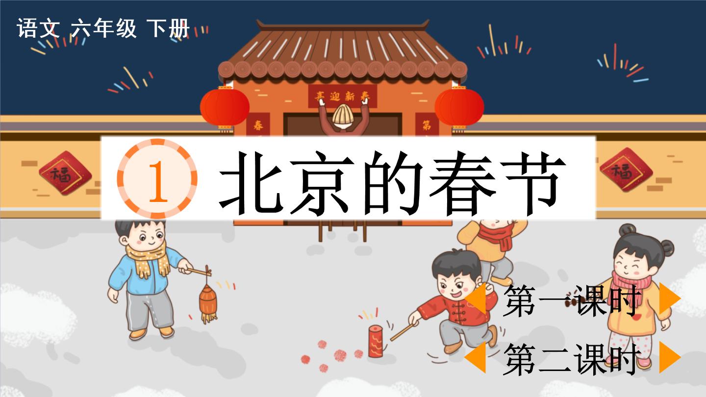 语文六年级下册1 北京的春节课堂教学ppt课件