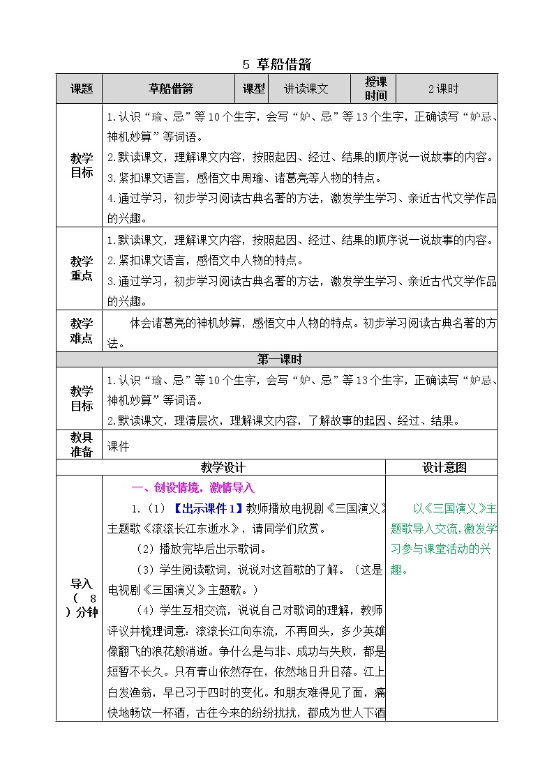 第二单元 5 草船借箭 课件＋教案＋素材01