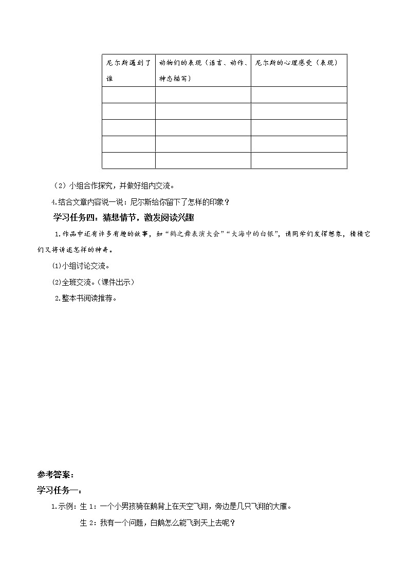 部编版语文六年级下册 第6课《骑鹅旅行记(节选)》 课件+教案+练习+任务清单02