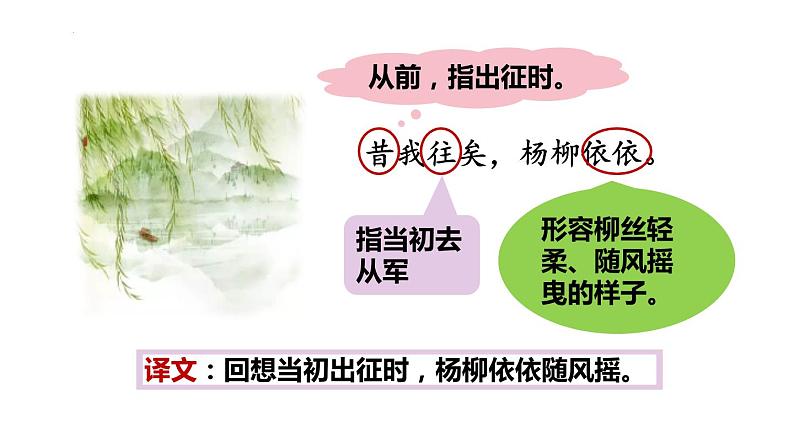 古诗词诵读1《采薇(节选)》(课件)部编版语文六年级下册第4页