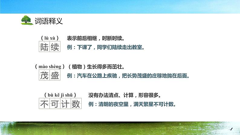 五年级语文上册部编版第23课《鸟的天堂》第一课时(课件+教案+学案+练习)08