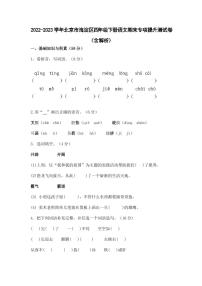 2022-2023学年北京市海淀区四年级下册语文期末专项提升测试卷（含解析）