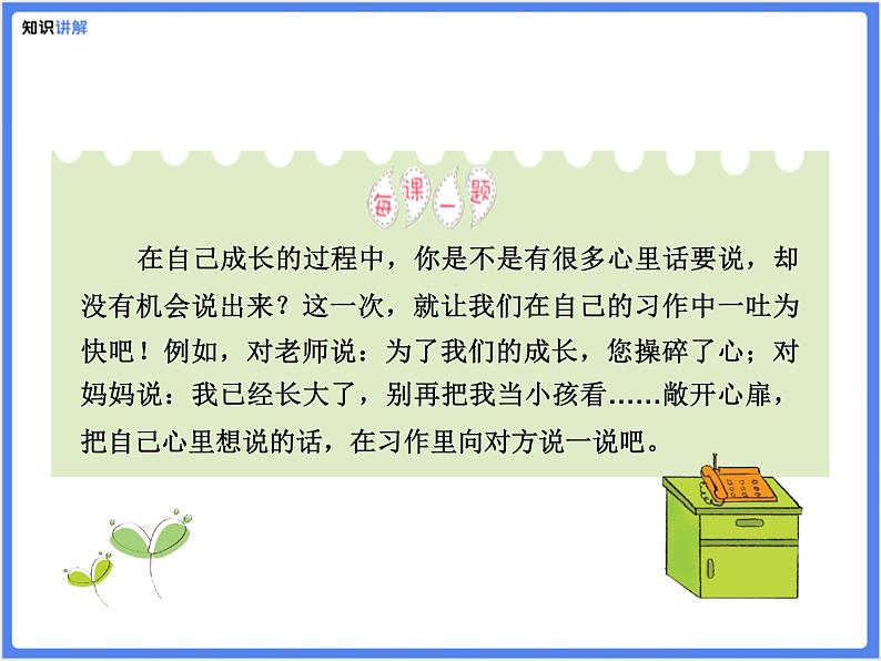 四年级作文训练专题第12讲学会选择与安排材料之《说说我的心理话》课件PPT第7页