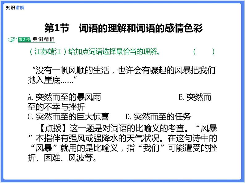 【精品课件】部编版 小升初 专题讲解:词语的运用05