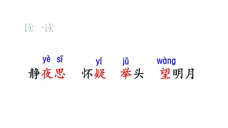 部编版一年级语文下册--8.静夜思(精品课件1)第5页