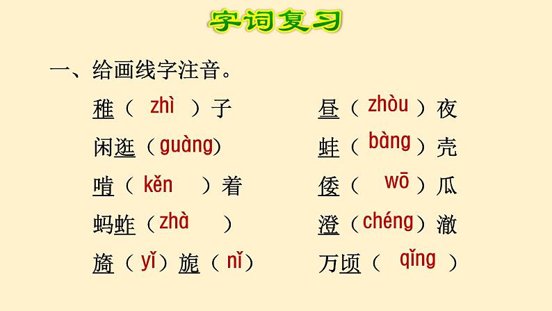 2023统编版 五年级语文下册 期末复习全套(字词+句子+课文理解)PPT课件03