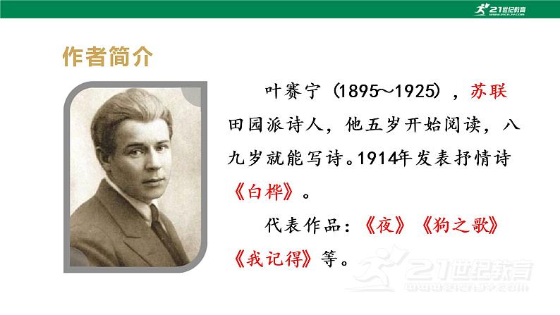 (教学课件)11白桦-人教版四年级语文下册第三单元第4页
