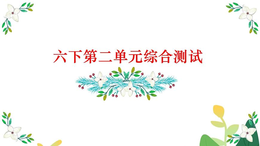 六下第二單元綜合測試課件PPT第1頁