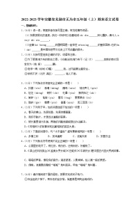 安徽省芜湖市无为市2022-2023学年五年级上学期期末语文试卷