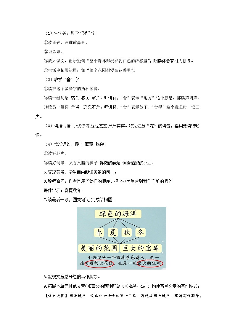 人教部编版语文三年级上册 20.《美丽的小兴安岭》PPT课件+教学设计+语文课堂评价用语03