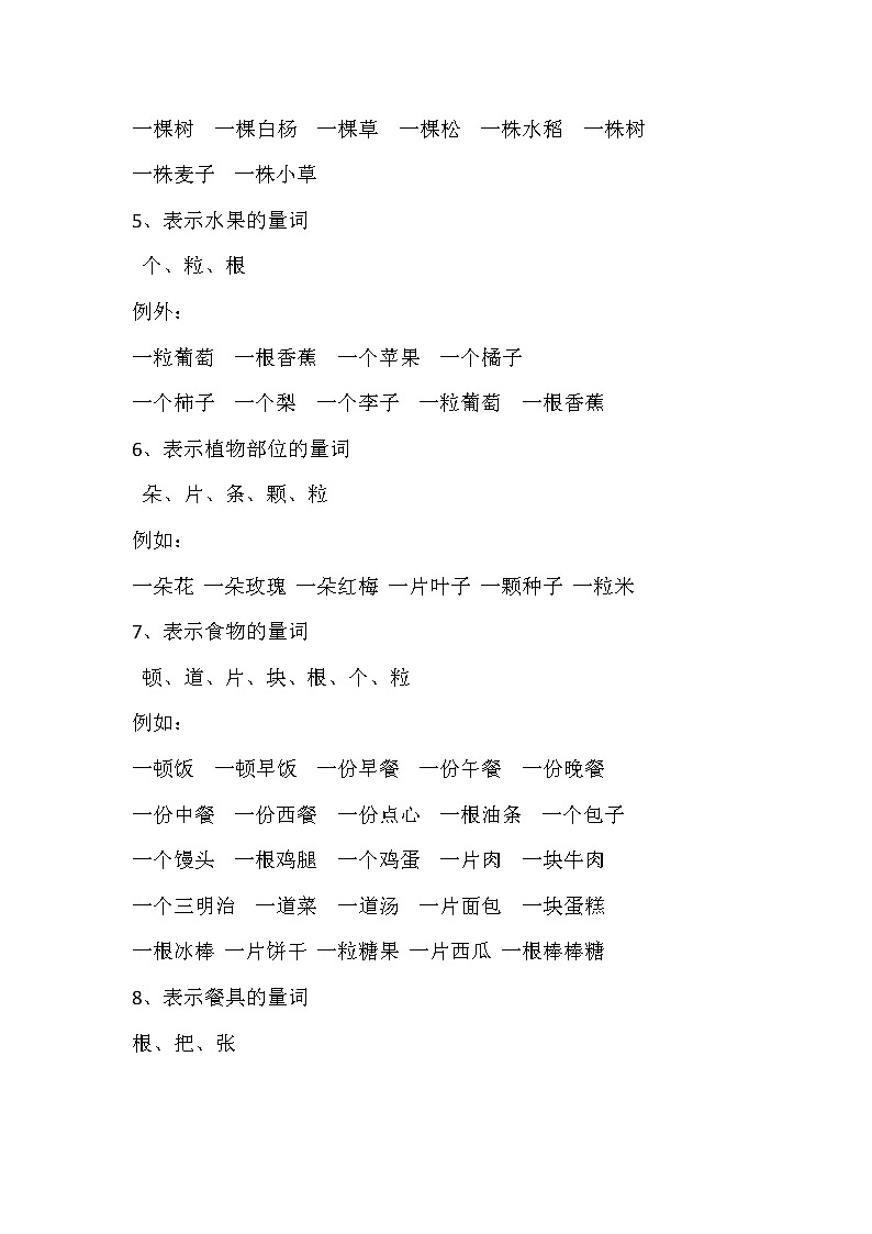 小学语文之1-6年级量词大全(附练习题及答案)第3页