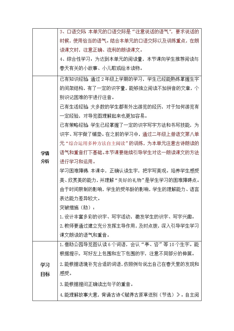 课文1 语文园地一(教案)部编版语文二年级下册02