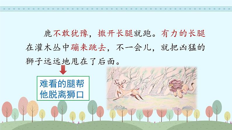 7《鹿角和鹿腿》第2课时_部编版语文三年级下册课件PPT第8页