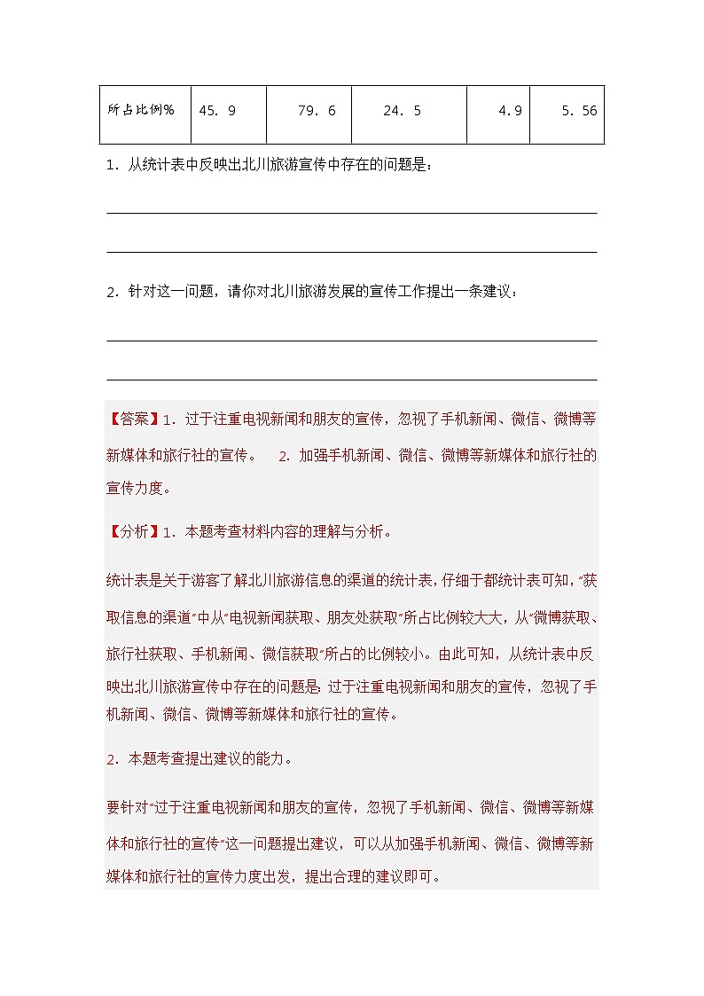 专题09 非连续性文本阅读(解析版)第3页