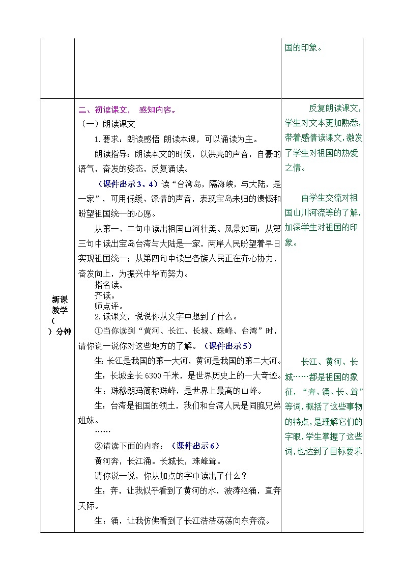 部编版语文二年级下册教案《神州谣》第2页
