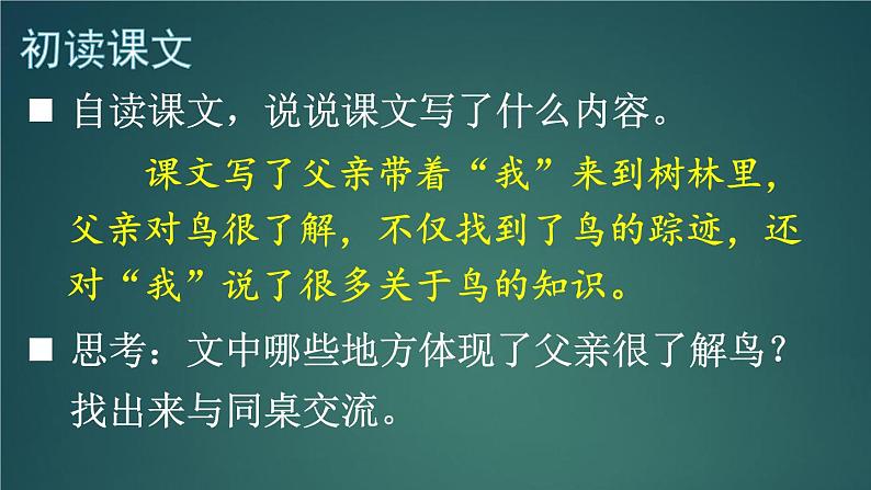 23 父亲、树林和鸟 课件-部编版语文三年级上册05
