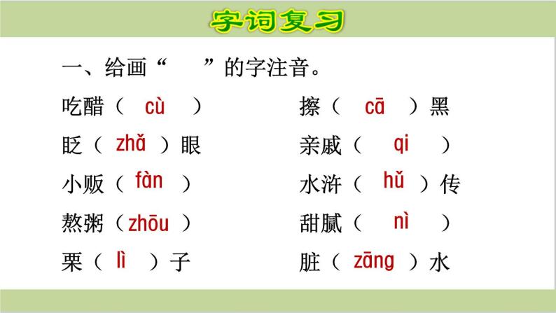 部编语文六年级语文下册《期末总复习课件》03