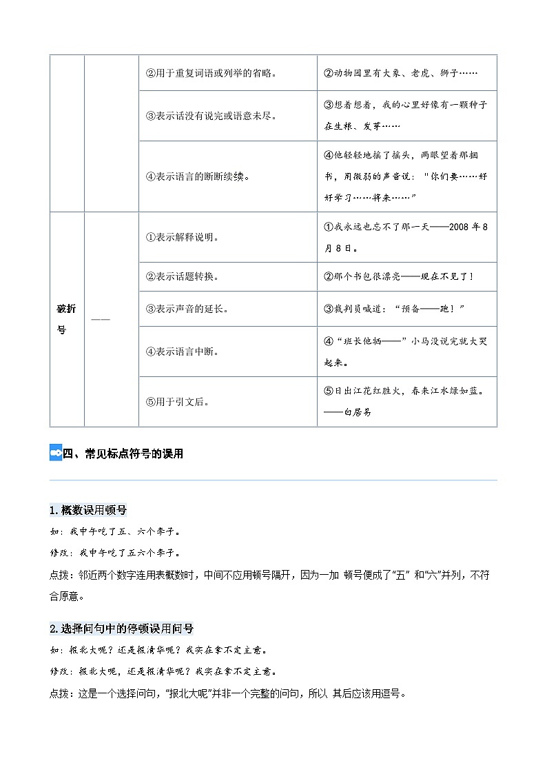 【暑假衔接】专题04 标点符号(讲义+试题)四升五年级语文(含答案)03