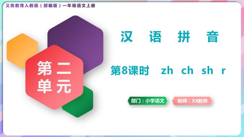 【新课标】部编版一年级语文上册第二单元第8课时汉语拼音《 zh ch sh r》精品同步PPT课件+教案+说课稿+课文朗读+图片素材01