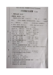 江苏省连云港市东海县2022-2023学年六年级下学期期中学业水平质量调研语文试卷（无答案）