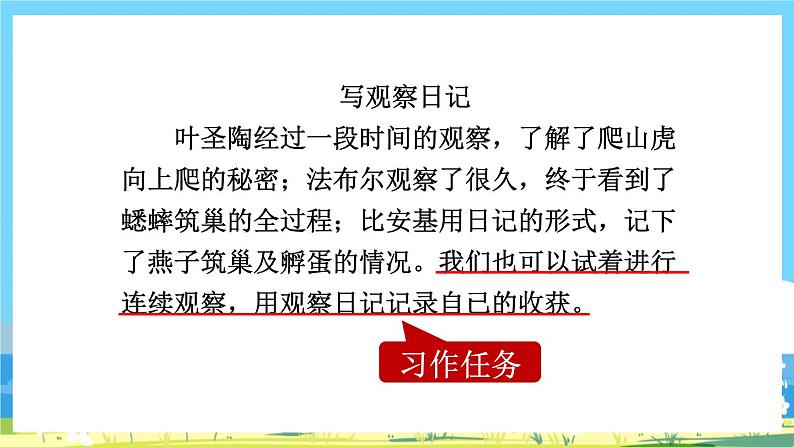 部编版四上语文 《习作:写观察日记》 课件+教案07