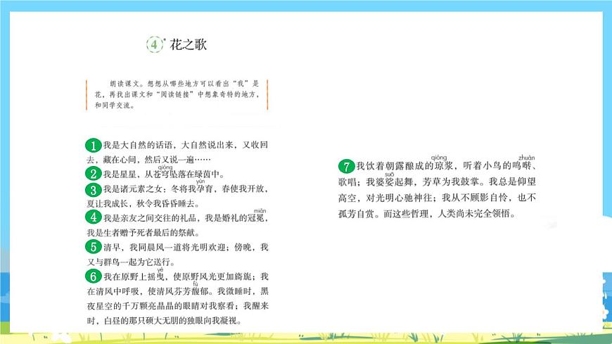 人教版六年級(jí)上冊(cè)語(yǔ)文《4 花之歌》課件第5頁(yè)