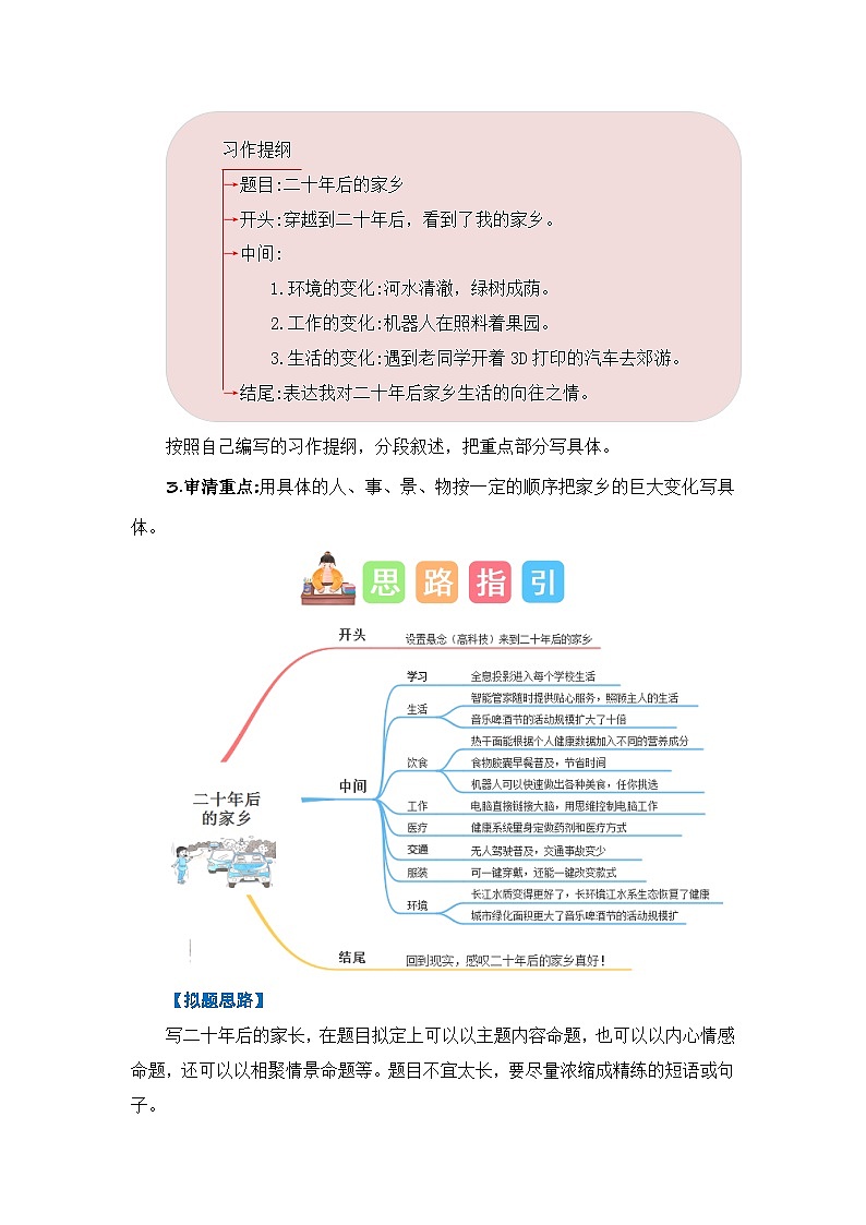 第四单元习作:二十年后的家乡(技法+范文+素材)2023-2024学年五年级语文上册(统编版)第2页