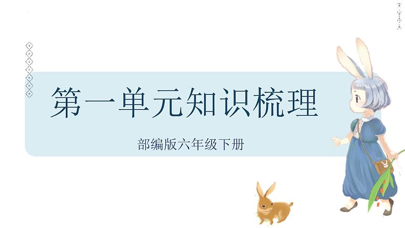 【单元复习】部编版语文六年级下册-第一单元知识梳理(课件)01