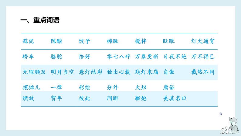 【单元复习】部编版语文六年级下册-第一单元知识梳理(课件)03